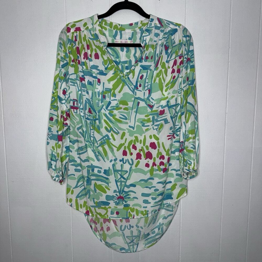 Barbara Gerwit Women’s Summer Printed Hi Low Top Size Small